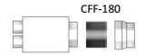 Jungtis CFF-180, 180 mm v/v skardinei pereigai