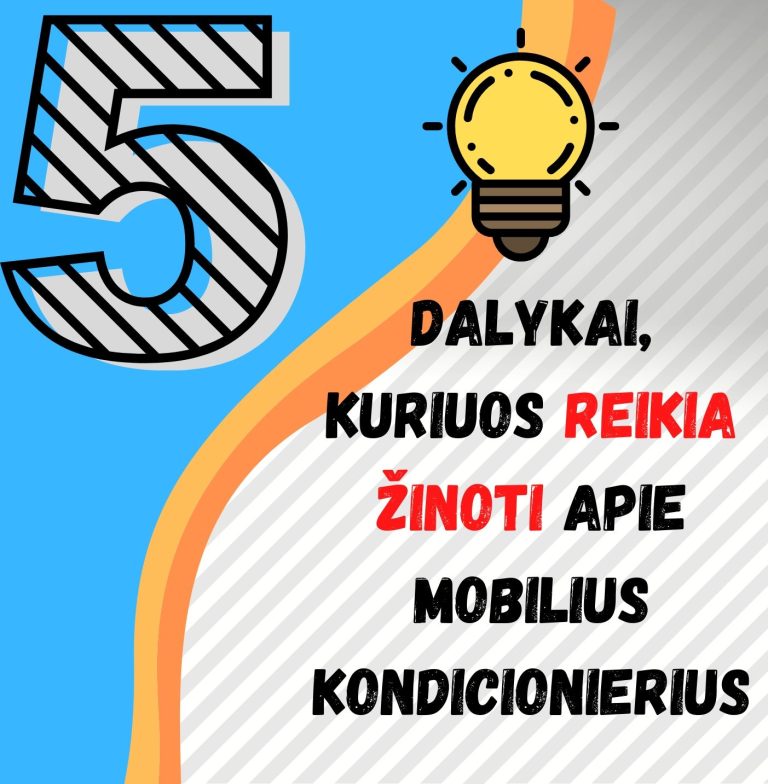 5 dalykai, kuriuos reikia žinoti apie mobilius kondicionierius