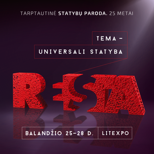 Dalyvaujame statybų parodoje RESTA 2018 