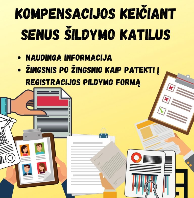Kaip užpildyti paraiškas, kad gauti kompensaciją keičiant senus šildymo katilus?