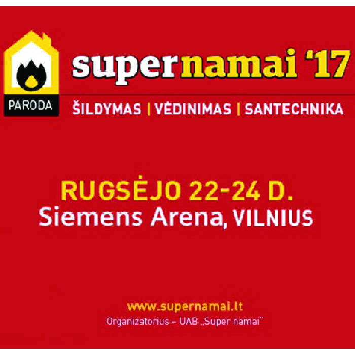 Užsukite nemokamai į parodą "Super-namai'17 / šildymas, vėdinimas, santechnika"