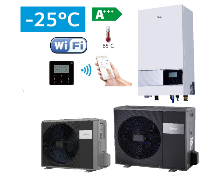 Šilumos siurblys oras-vanduo Midea MHA-V10W/D2N8-B2, 10.0 kW