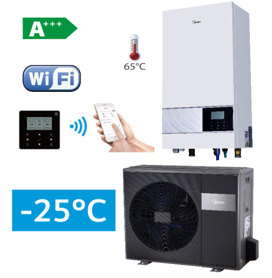 Šilumos siurblys oras-vanduo Midea MHA-V12W/D2RN8-B2, 12.1 kW